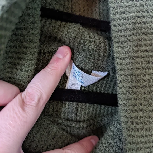 Great Basic Sweater XL Olive Green - Picture 5 of 9